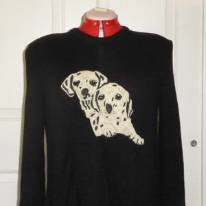 Dalmatian Vera Da Pozzo Black Vintage Knit Sweater